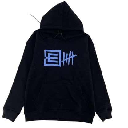 Efive Tally Puff Light Blue/Black Hoodie